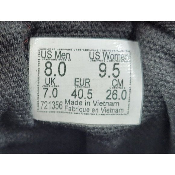 Vans Old Skool Off The Wall Shoes Sneakers Size Mens 8 Womens 9.5 Black 721356 - Picture 5 of 12